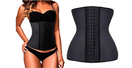 corsetto waist trainer indossato